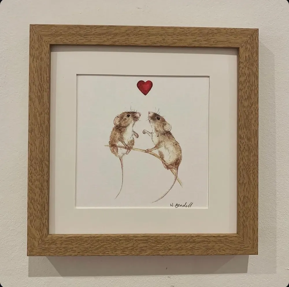Mice and Heart Art Print