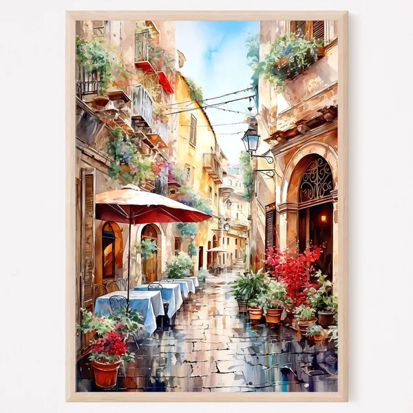 Rome Travel Poster, Italy and Roma Art Print