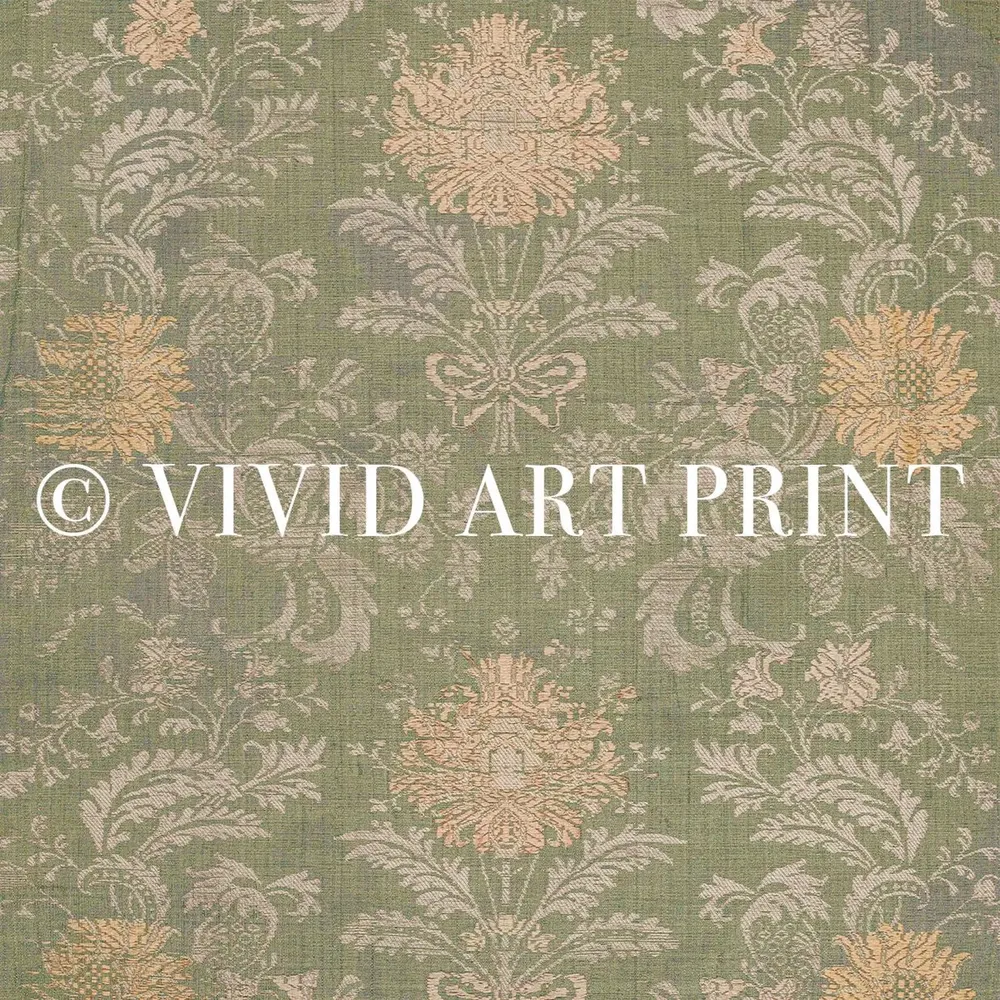 Vintage Baroque Damask Floral Tapestry Art Print - Image 4