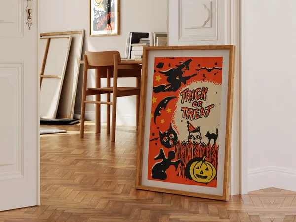 Spooky Halloween Retro Party Art Print