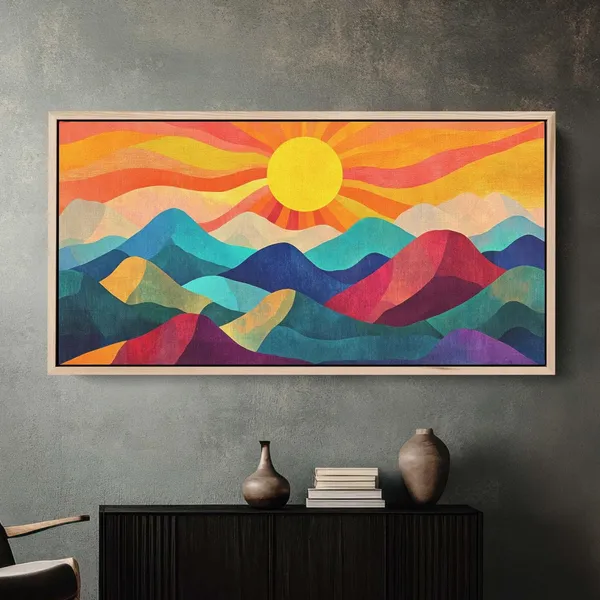 Minimalist Mountain Landscape Art Print
