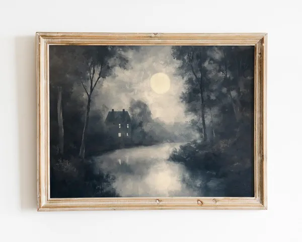 Antique Moody Charcoal Tree Sketch Poster