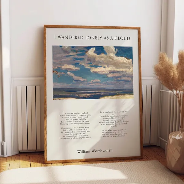 I Wandered Lonely As A Cloud Poem Art Print