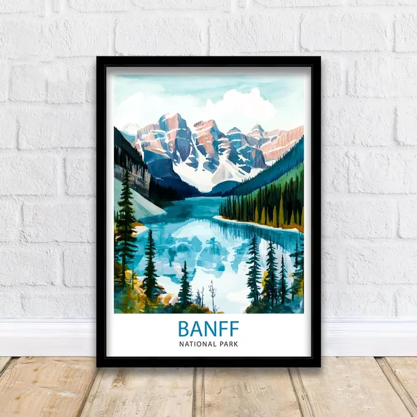 Banff National Park Travel Poster, Canadian Rockies