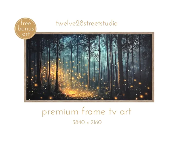 Lightning Bug Magical Forest Art Print