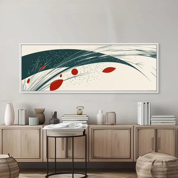 Abstract Reed Grass, Mid-Century Modern Art Print