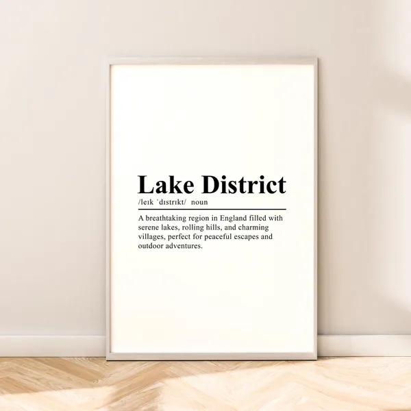 Lake District Minimalist Landscape Wall Art Print