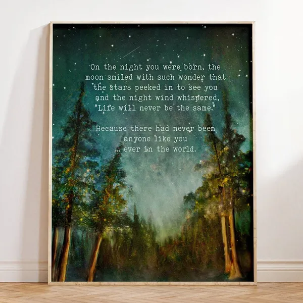 On The Night You Were Born, Custom Birth Date Art Print