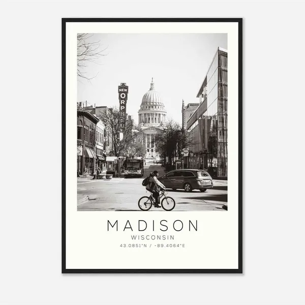 Madison Wisconsin Minimalist Travel Poster Print