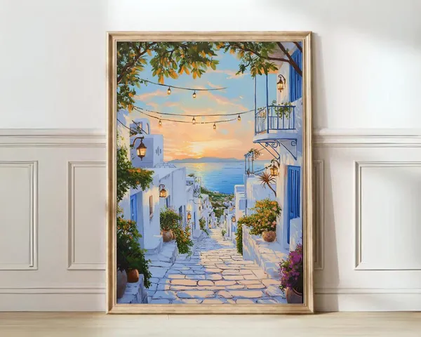 Paros Watercolor Greece Travel Poster