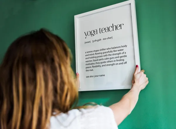 Yoga Teacher Definition Art Print, Inspirational Gift