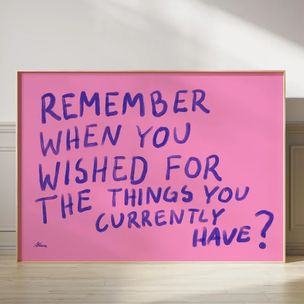 Things You Have Above Bed Art Print, Dorm Decor