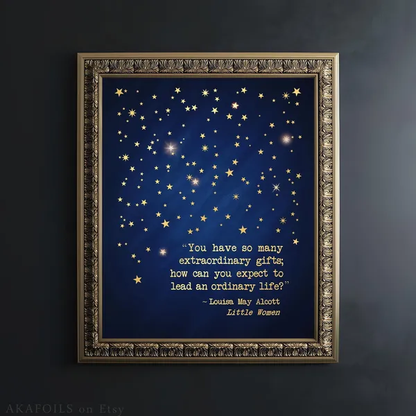 Louisa May Alcott Little Women Quote Art Print