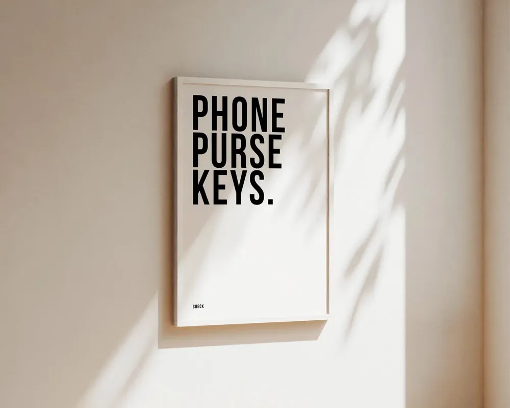 Phone, Purse, Keys Hallway Welcome Poster Print - Image 2
