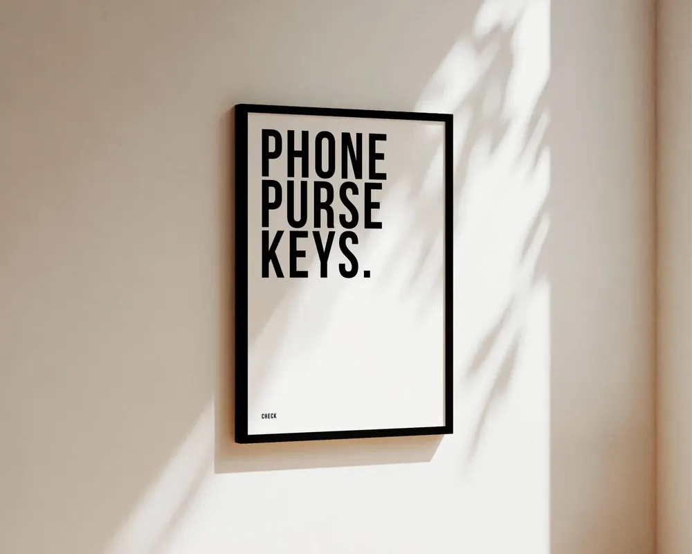 Phone, Purse, Keys Hallway Welcome Poster Print - Image 3