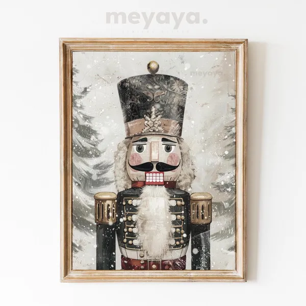 Christmas Nutcracker Vintage Christmas Poster