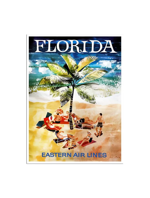 Florida Vintage Travel Poster, America Art Print