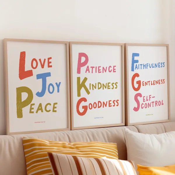 Fruits Of The Spirit Christian Bible Verse Art Print