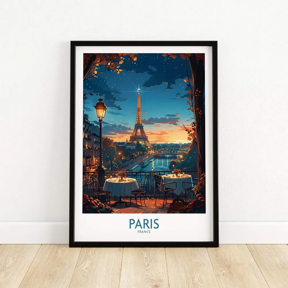 Paris Travel Poster, Eiffel Tower Wall Art Print - Image 5