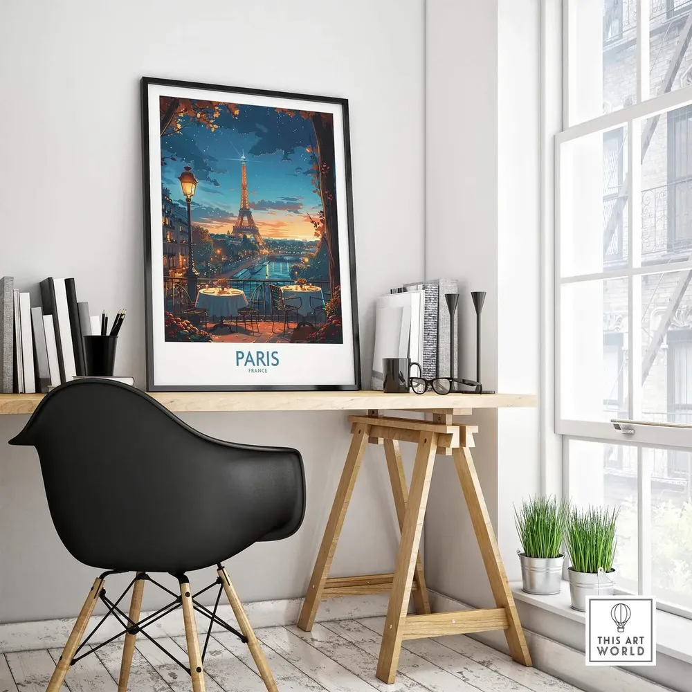 Paris Travel Poster, Eiffel Tower Wall Art Print - Image 4