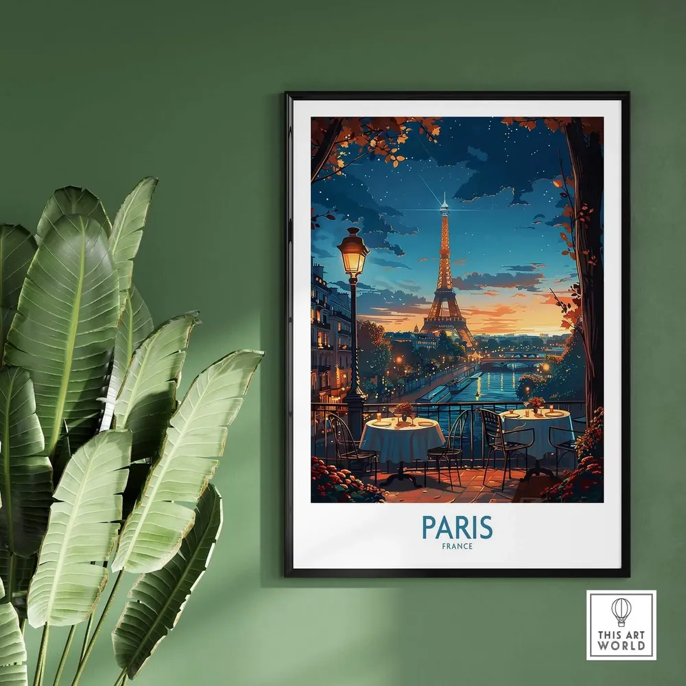 Paris Travel Poster, Eiffel Tower Wall Art Print - Image 2