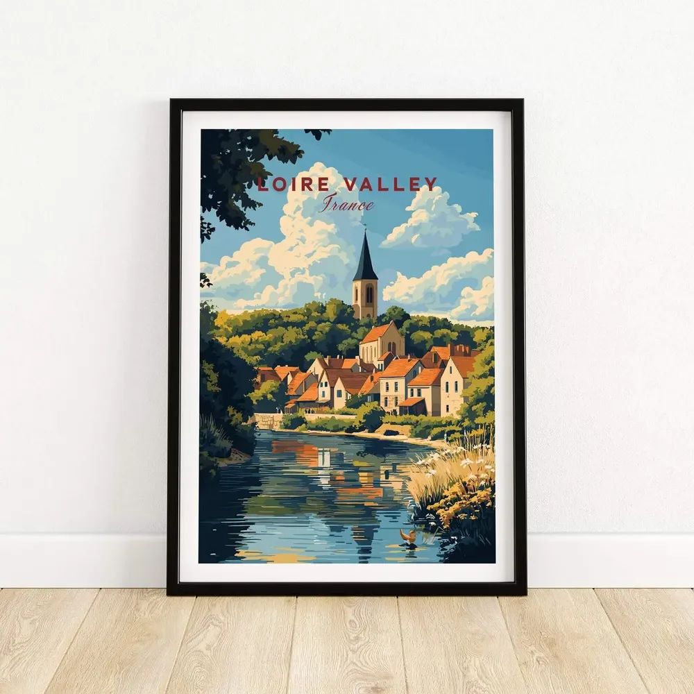 Loire Valley France Travel Poster, Wall Art