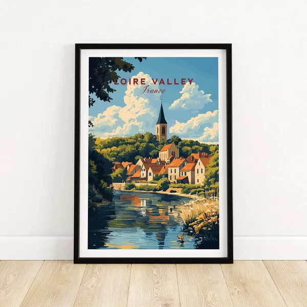 Loire Valley France Travel Poster, Wall Art