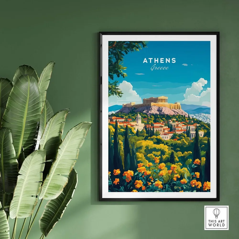 Athens - Vintage Travel Poster - Image 2