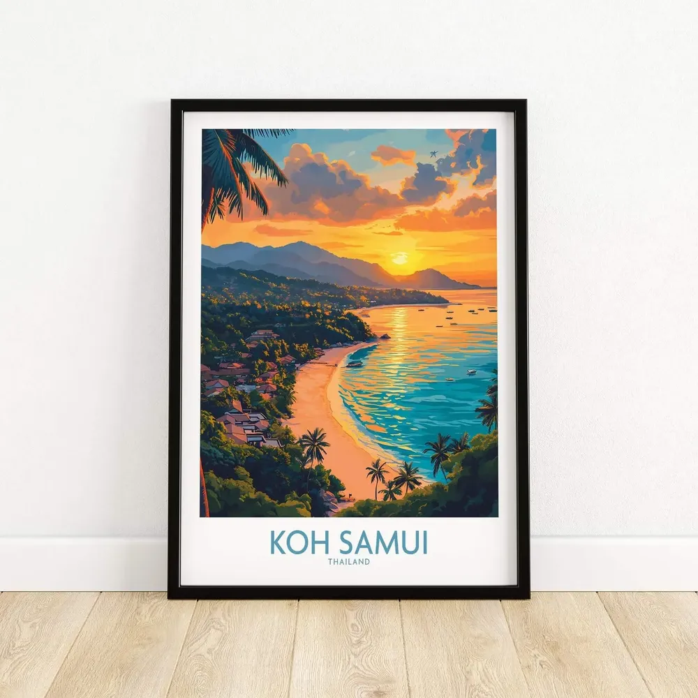 Koh Samui - Vintage Travel Poster - Image 5