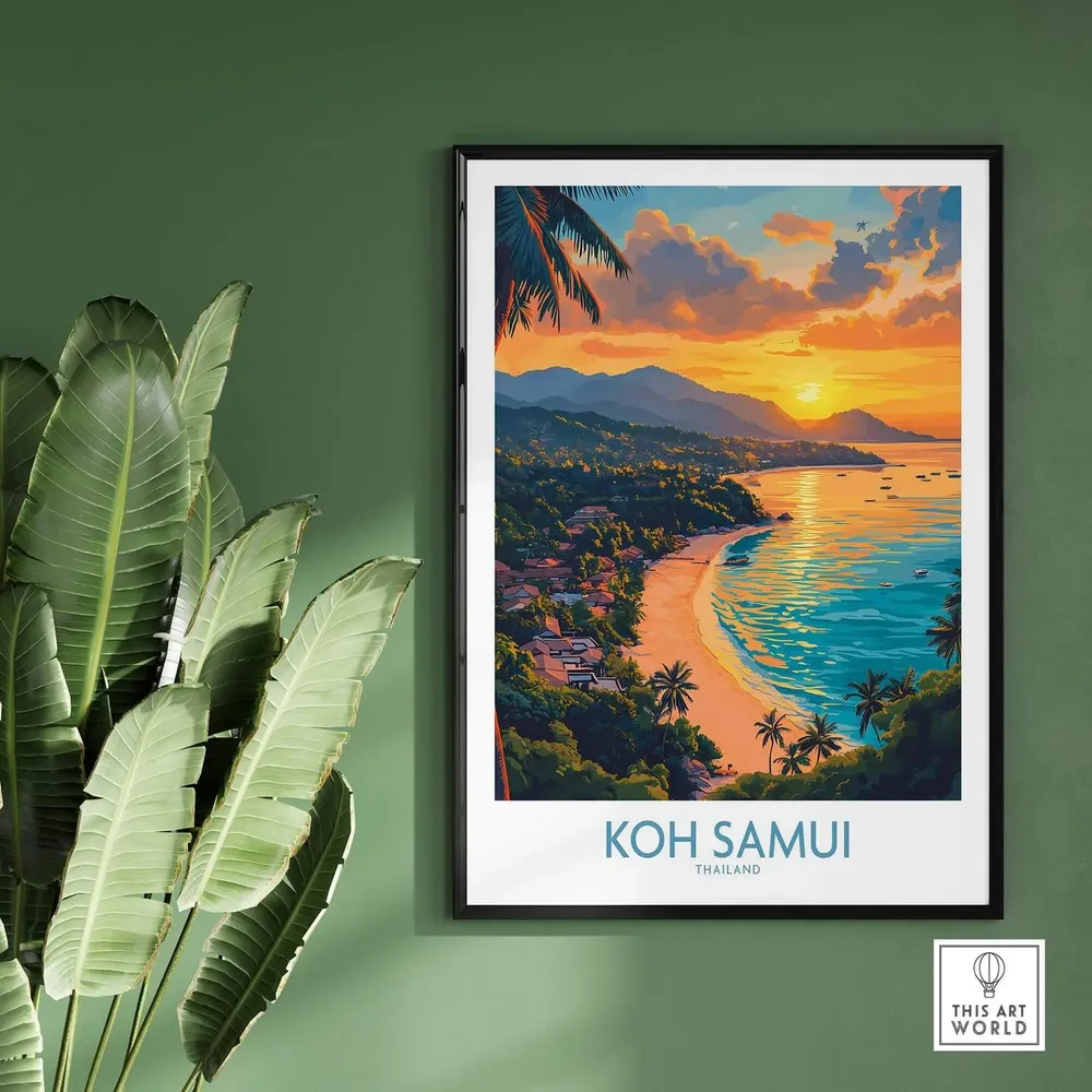 Koh Samui - Vintage Travel Poster - Image 2