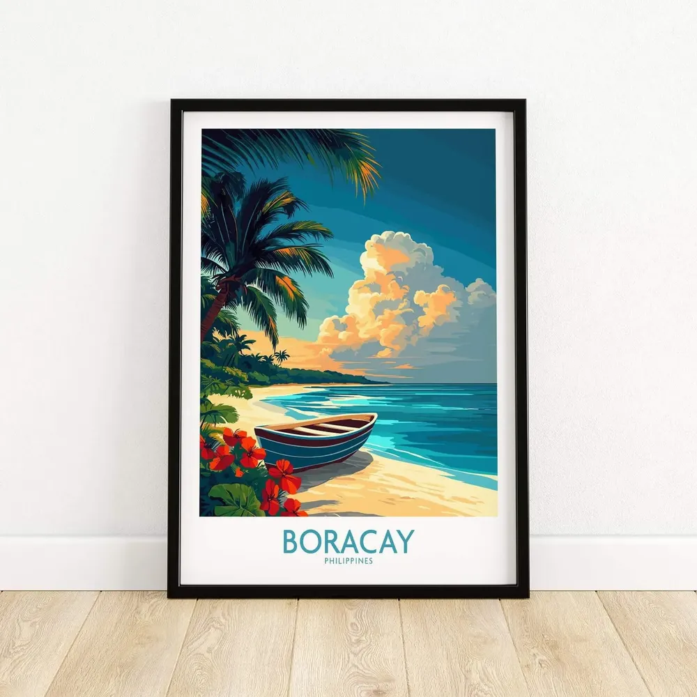 Boracay Travel Poster, Beach Philippines - Image 5
