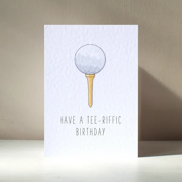 Tee Riffic Golf Pun Poster Print, Funny Birthday