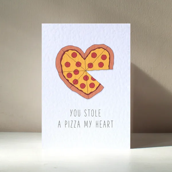 A Pizza My Heart Personalized Pizza Poster Print