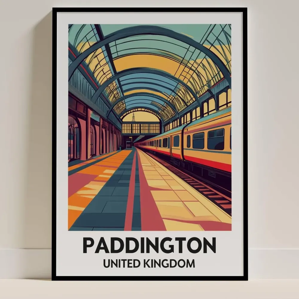 Paddington Station London Travel Poster