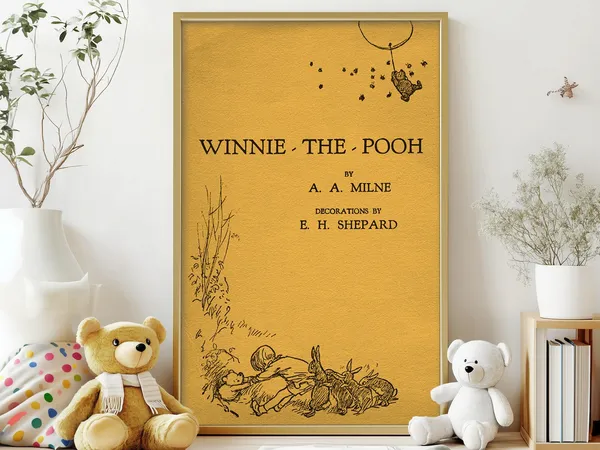 Classic Winnie The Pooh, Literary Wall Art Print
