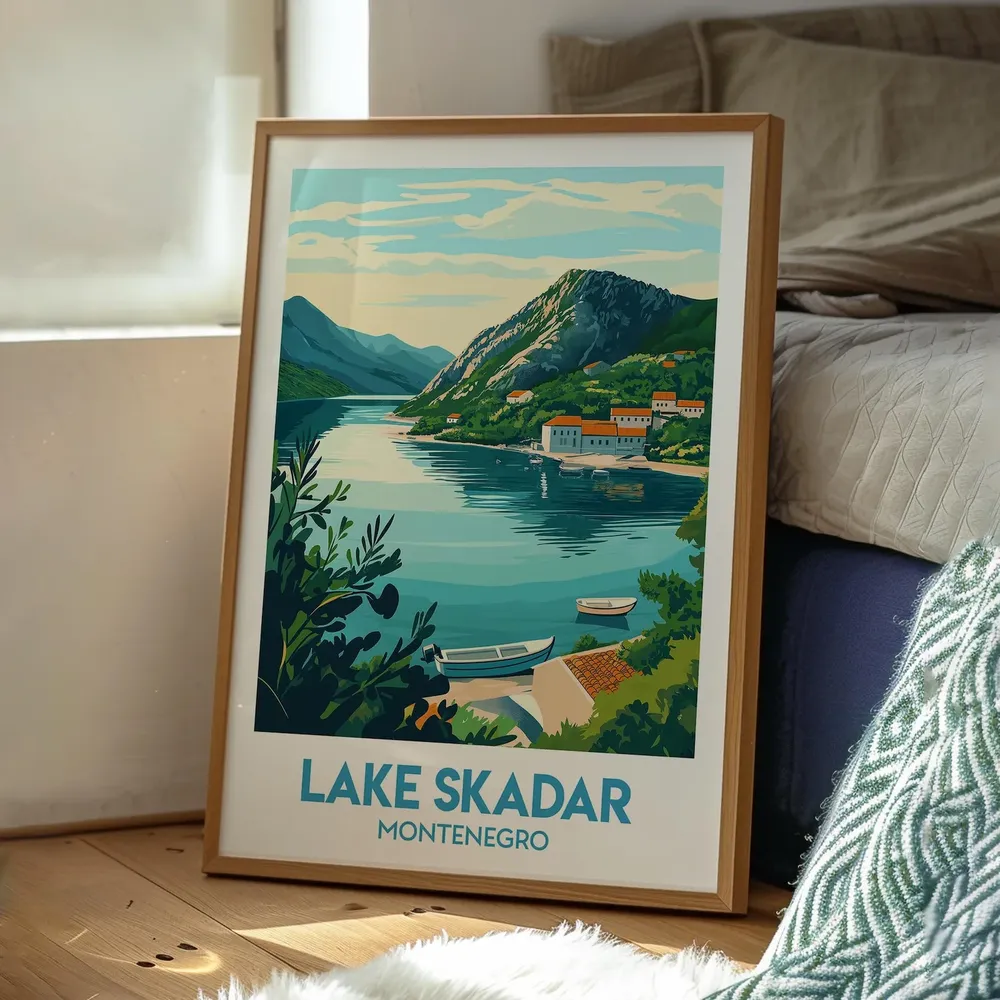 Lake Skadar Montenegro Travel Poster, National Park - Image 3