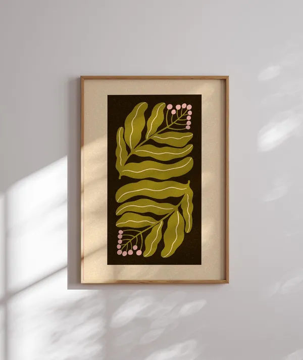70s Flower Matisse Art Print, Mid-Century Retro Decor