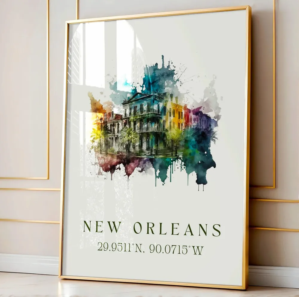 New Orleans Personalized Travel Poster, Louisiana - Image 3