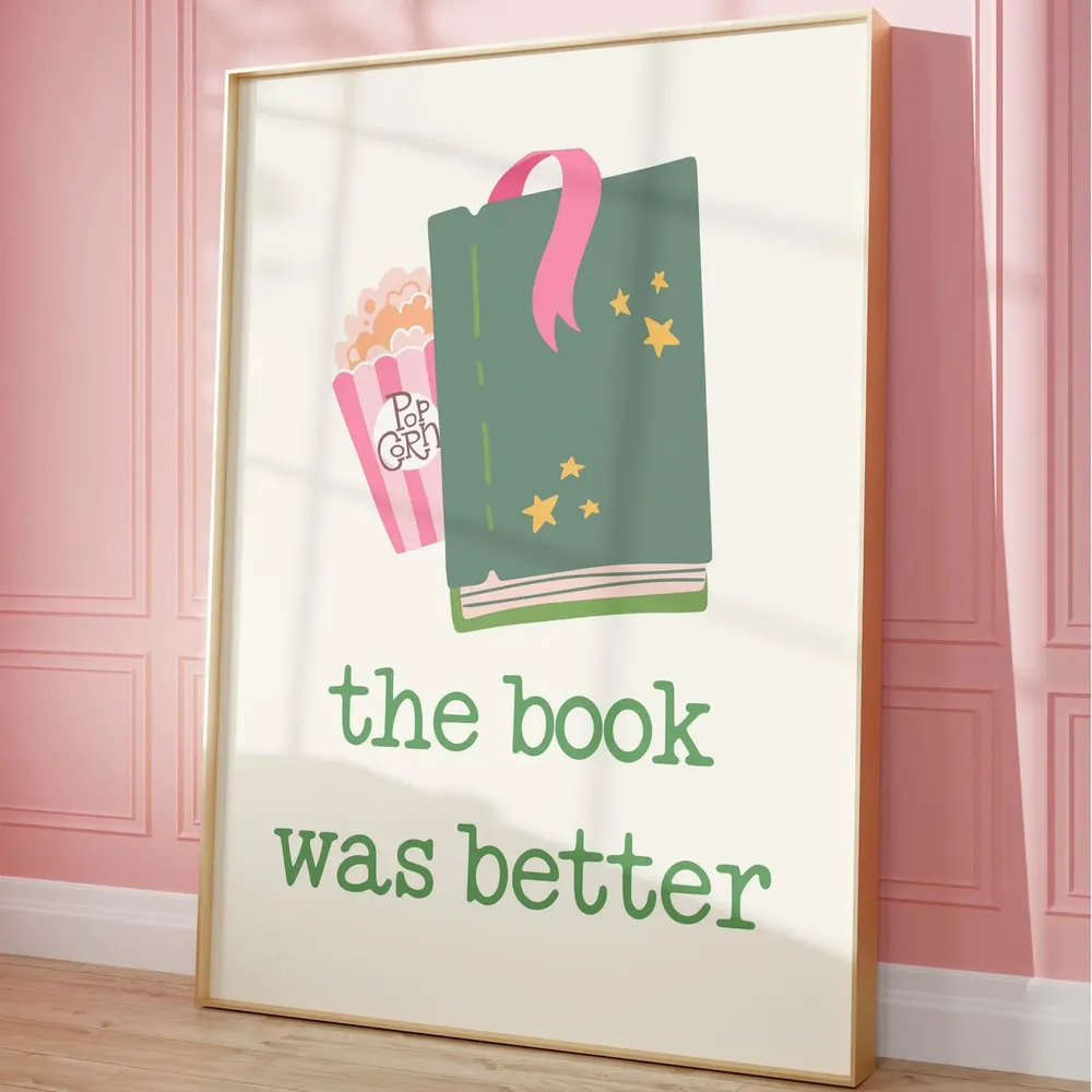 The Book Was Better, Bookish Humor Art Print - Image 3
