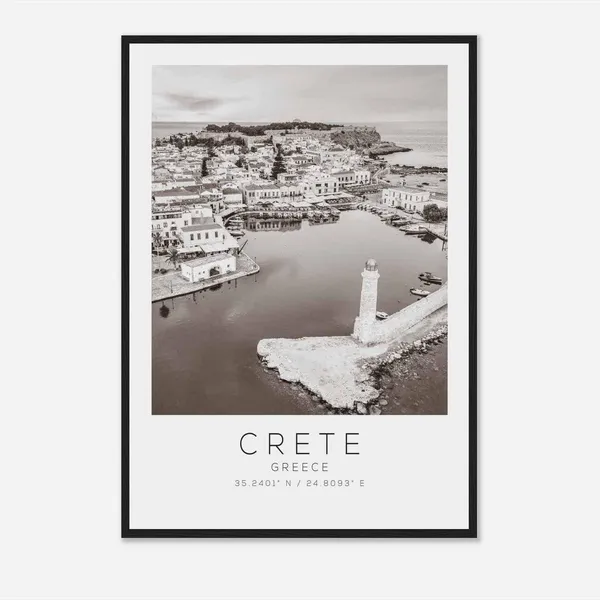 Crete Greece Minimalist Travel Poster Print