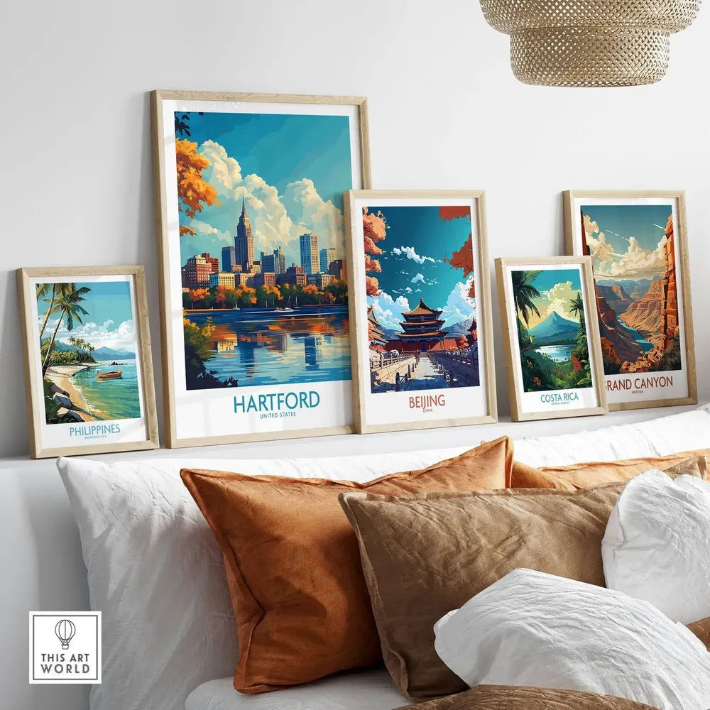 Hartford Poster, Connecticut Wall Art Print - Image 3
