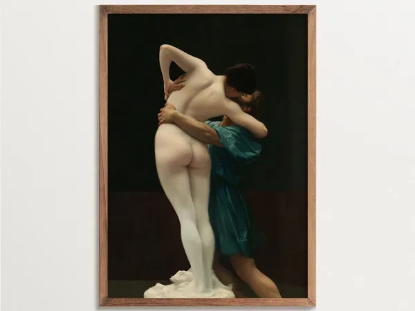 Altered Art Print, Moody Nude Painting