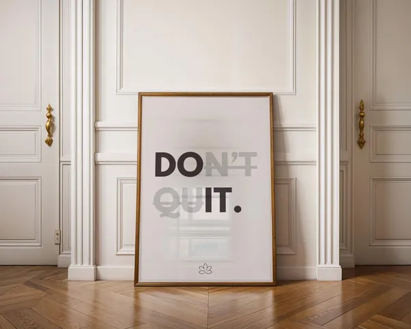 Don't Quit Motivational Poster, Minimalist Decor