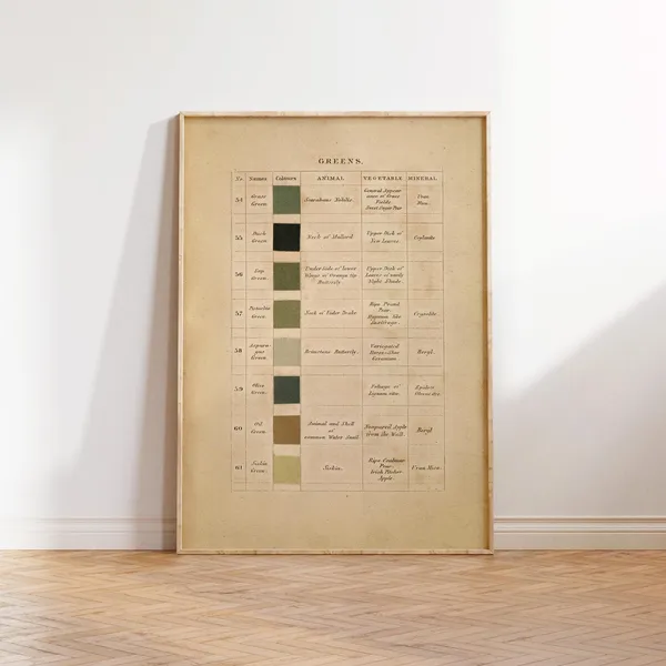 Vintage Colors Of Nature Green Art Print