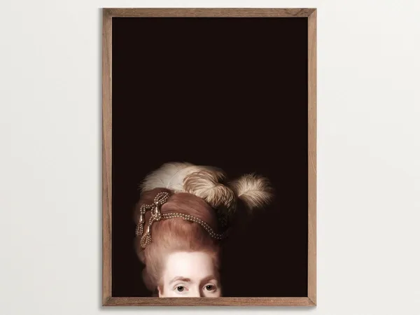 Altered Art Print, Victorian Dark Portrait