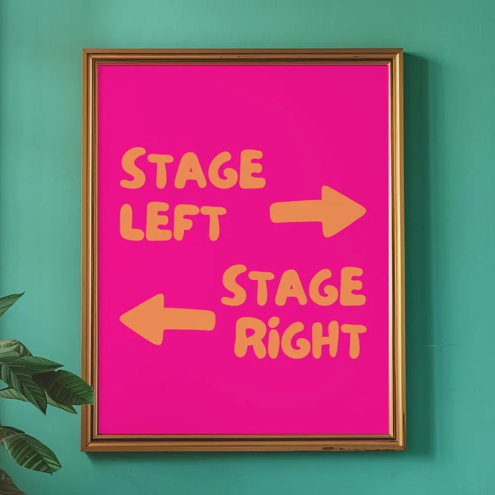 Stage Direction Theatre Lover Drama Classroom Art Print