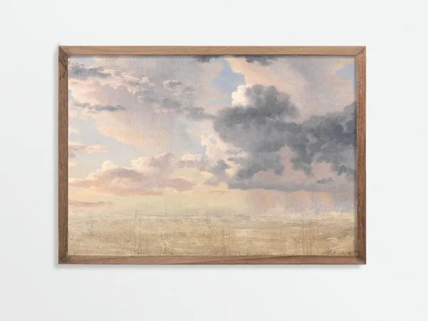 Cloud Painting Print, Sunset Over The Sound Art Print