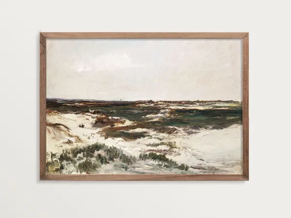 The Dunes At Camiers Vintage Coastal Art Print