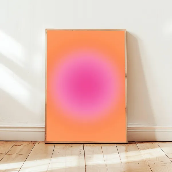 Aura Print No. 1, Pink and Orange Trendy Art Print