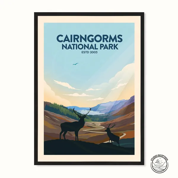 Cairngorms National Park Scotland Poster Art Print
